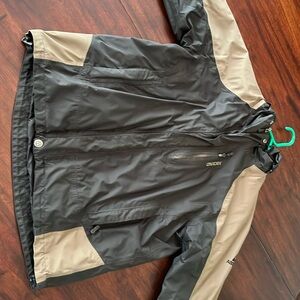 Ascend raincoat.In good condition. No rips, tears or defects. Stash away hood